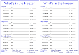 welcome freezer frig chart