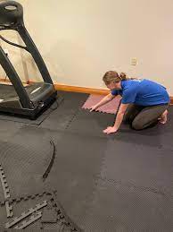 Diy Home Gym Installing A Foam Gym Floor Diy Gym Gym Flooring Diy Home Gym