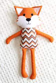 Handmade Plush Fox Stuffed Fox Toy Fabric Doll Handmade Plush Fabric Toys Fox Toys
