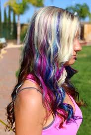 After all, blonde can be particularly finicky—easily veering pallid, brassy, or a slightly confusing combination of the two. Blonde Pink Purple Blue Teal Peekaboo Blonde With Pink Teal Hair Purple Blonde Hair