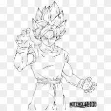Coloriage dragon ball z coloriages pour enfants. Perfected Super Saiyan Line Goku Ultra Instinct Drawing Hd Png Download 768x998 61770 Pngfind