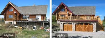 The professionals at brinck's exteriors can help you take your home's exterior to the next level. Log Home Exterior Before And After