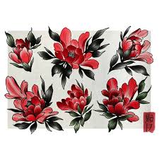 Flower tattoo japanese sketch for work flower tattoo more tattoos flower tattoo hearts blossom flower tattoo centaflower flower tattoo roseh. Peony Neo Traditional Flowers Novocom Top