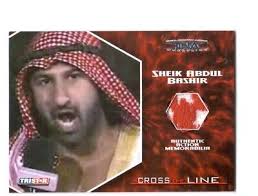 TNA Sheik Abdul Bashir 2008 Cross The Line Memorabilia Relic Card SN 5 of  99