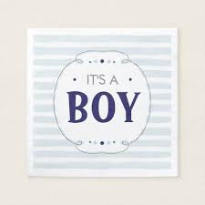 Silver And Blue It S A Boy Baby Shower Napkins Baby Shower Napkins Baby Shower Paper Personalized Baby Shower