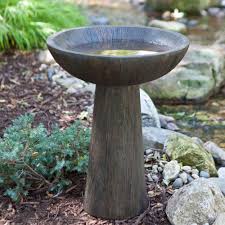 Bird Bath Fountain Home Depot Driftwood Finish Forest Birdbath 50018dw The Home Depot Bird Bath Modern Bird Baths Rustic Bird Baths