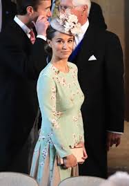The brides found a likeness in their dresses. Pregnant Pippa Middleton Wears Floral Green And Pink Midi Dress To Meghan Markle And Prince Harry S Wedding