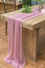 Amazon Com Ling S Moment 32 X 120 Inch Gorgeous Light Peach Sheer Table Runner For Rustic Romantic Bohemi Tulle Table Runner Tulle Table Table Runners Wedding