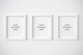 Set Of 3 Simple White Frames Mockup Frame Mockups Frame Styled Stock