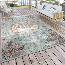 Amazon De Paco Home In Outdoor Teppich Modern Orient Print Terrassen Teppich Turkis In 2020 Terrassen Teppiche Teppich Orient Outdoor Teppich