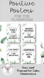 Positive Posters Calm Classroom Plants Classroom Classroom Labels