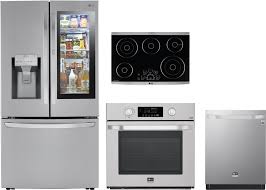 Find lg kitchen appliance packages at lowe's today. Lg Lgrectwodw201 4 Piece Kitchen Appliances Package With French Door Refrigerator And Dishwasher In Stainless Steel