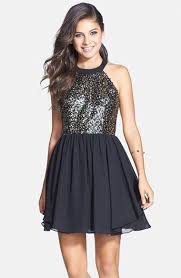 Hailey Logan Sequin Halter Dress Juniors Nordstrom Junior Dresses Pretty Dresses Homecoming Dresses