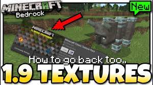 This update was supposed to come out a year ago, when appeared the addons, but something went wrong and the release date moved to unknown date. Minecraft Bedrock How To Switch Back To Old 1 9 Textures From 1 10 Mcpe Xbox Switch Youtube