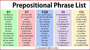 Adjective clause beginning with an adverb. Prepositional Phrase Definition Types And Easy Examples
