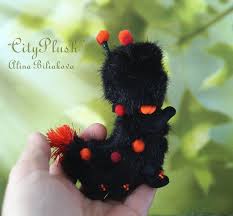 Black And Red Caterpillar With Horn Polina The Caterpillar By Alina Biliakova