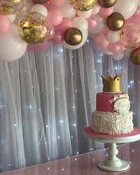 Happy birthday theme set party decorations supplies balloons for adults children. Princess Party Ideas Arch Balloon Decoration Decoration Ideas Decora Princess Birthday Party Decorations 1st Birthday Decorations Baby Birthday Party Girl