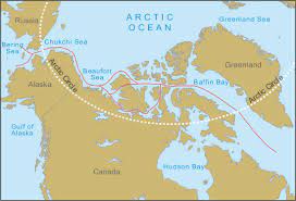 The northwest passage (nwp) is the sea route between the atlantic and pacific oceans through the arctic ocean, along the northern coast of north america via waterways through the canadian arctic archipelago. What Is The Northwest Passage A Map And A History