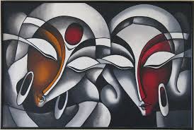 Krishna Radha Modern Art Painting By Kanan Trivedi Radha krishna images in hindi. krishna radha modern art by kanan trivedi