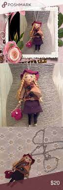 Sale Bonsn French Paris Doll Necklace Red Purse Red Purses Purses Red Hats