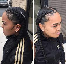 Braids And Laid Edges By Iamorhair Black Hair Information Community Two Braid Hairstyles Weave Hairstyles Braided Braids With Weave