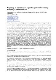 Proposing An Optimized Change Management Process By