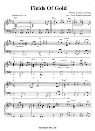Check spelling or type a new query. Fields Of Gold Sheet Music Sting Sheetmusic Free Com