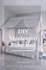 Queen bed plan, diy, pdf, wooden floor bed for kids bedroom, toddler bed matyadesigns 5 out of 5 stars (14) $ 9.00. Diy Montessori Floor House Bed If Only April