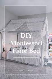 22 low budget diy bunk bed plans to upgrade your kids room. Diy Montessori Floor House Bed If Only April
