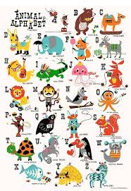 Animal Alphabet Children S Nursery Print A1 Or A2 Size Animal Alphabet Alphabet Illustration Childrens Alphabet