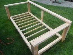 The daybed comes in clear lines and shape and is designed by theo ruth with a slight backrest raise. Wood Daybed Frames Ideas On Foter Diy Daybed Daybed Frame Outdoor Daybed