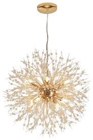It was exactly as shown in the pictures. In Stock El Sol 12 Light Crystal Pendant Light Contemporary Chandeliers By Luxhomedecor Houzz