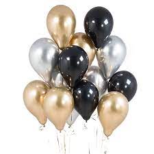 Graduation Balloons Gold Balloons Black Balloons Metallic Chrome Balloons Silver Balloons Bachellor Party Father S Party Balloons Black And Gold Balloons Gold Balloons Black Balloons