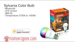 Sylvania A19 Color Light Bulb With Apple Homekit Youtube