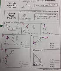 If you have difficulty accessing the google doc via the link, you may download the appropriate pdf file attached to the bottom of this page. Exterior Angle Theorem And Triangle Sum Theorem Chegg Com