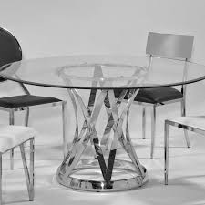 Chintaly Janet Clear Round Dining Table Cty1952 Glass Round Dining Table Glass Dining Table Glass Kitchen Tables