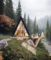 Maison Dans Les Montagnes Wood Design In 2020 A Frame House House Styles House Exterior