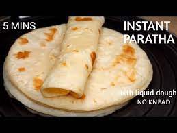 5 Mins Paratha With Liquid Dough Recipe No Kneading Rolling Easy Tortilla Wrap Recipe Roti Youtube Paratha Recipes Chapati Recipes Paratha