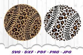 Download Leopard Print Baseball Svg Dxf Cut Files 516450 Svgs Design Bundles