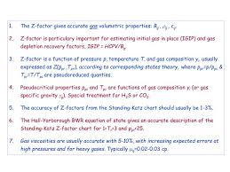 Ppt The Z Factor Gives Accurate Gas Volumetric Properties
