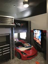 Corvette Themed Garage Bedroom Garage Theme Bedroom Car Bedroom Racing Bedroom