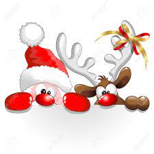 See more ideas about christmas cartoons, christmas drawing, christmas art. Funny Christmas Santa And Reindeer Cartoon Royalty Free Cliparts Vectors And Stock Illustration Image 22281236