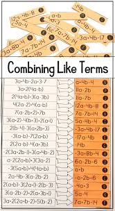 This Combining Like Terms Algebra 1 Activity Is The Perfect Worksheet Alternative To Teach Students How Combining Like Terms Simplifying Expressions Like Terms