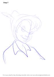 Learn How To Draw Peter Pan Face Peter Pan Step By Step Drawing Tutorials In 2020 Drawings Peter Pan Drawing Tutorial