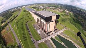 Tallest Boat Lift In The World Aerial View Strepy Thieu Belgium Boat Lift Aerial View Belgium