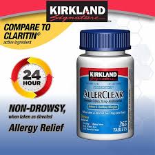 Kirkland Signature Non Drowsy Allerclear Antihistamine 10mg 365 Tablets Claritin Allergies Allergy Medicine