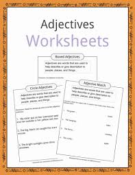 Adjectives Definition Worksheets Examples In Text For Kids