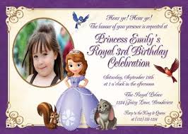 Choose from 3,806 printable design templates, like sofia birthday posters, flyers, mockups, invitation cards, business cards, brochure download them for. Personalized Sofia The First Birthday Photo Party Invitations Sof3 First Birthday Invitations Princess Birthday Invitations Sofia Birthday Invitation