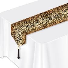 Leopard Print Laminated Paper Table Runner Paper Table Runner Pretty Party Supplies Jungle Party Decorations