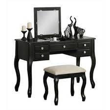 Everly quinn kirkwood bedroom makeup vanity set w/ mirror, wood in black glossy, size 25 l x 110 w x 31.5 h | wayfair. Kirkwood Bedroom Makeup Vanity Set With Mirror Bedroom Vanity Set Vanity Set With Mirror Vanity Set